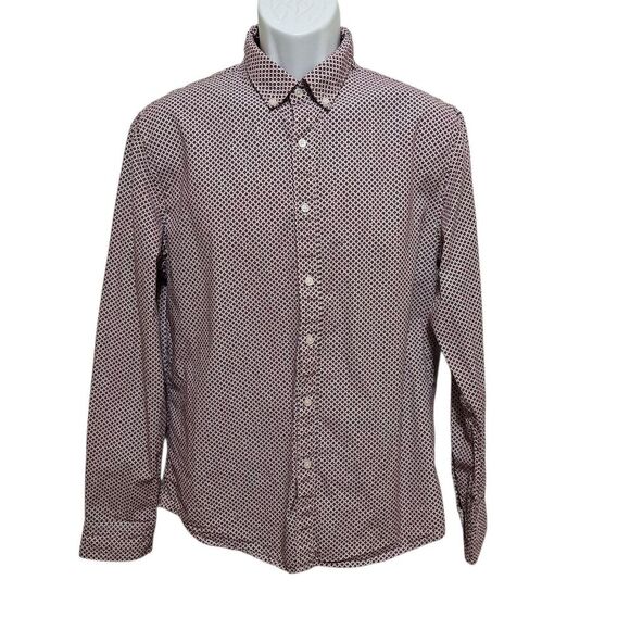 Denim & Flower Ricky Singh Long Sleeve Button Down Shirt Size L Slim Fit Classic - Picture 1 of 10